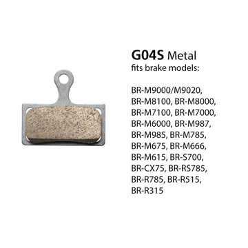 Shimano BR-M8000 Metal Pads and Springs G04S with Split Pin