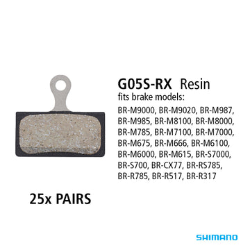 Shimano BR-M7000 Resin Pads and Spring Pair G05S-RX