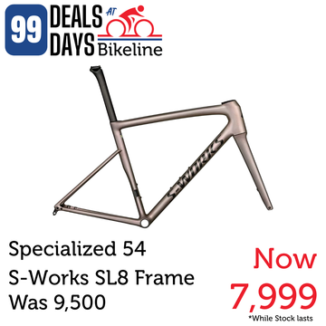 54 S-Works Tarmac SL8 Frameset Gloss Viavi Red Gold Over Silver / Satin Metallic Obsidian