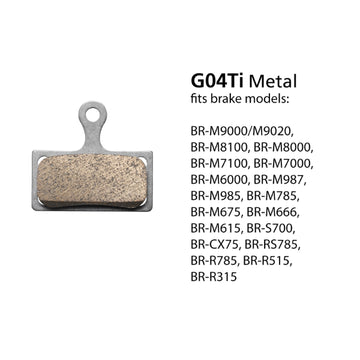 Shimano BR-M9000 Metal Pads and Spring G04Ti