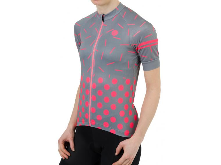 $40 - AGU JERSEY SS Sprinkle Dot WMN GR/CORAL