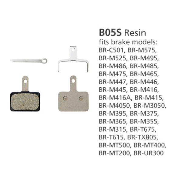 Shimano BR-MT400 Resin Pads and Spring B05S-RX