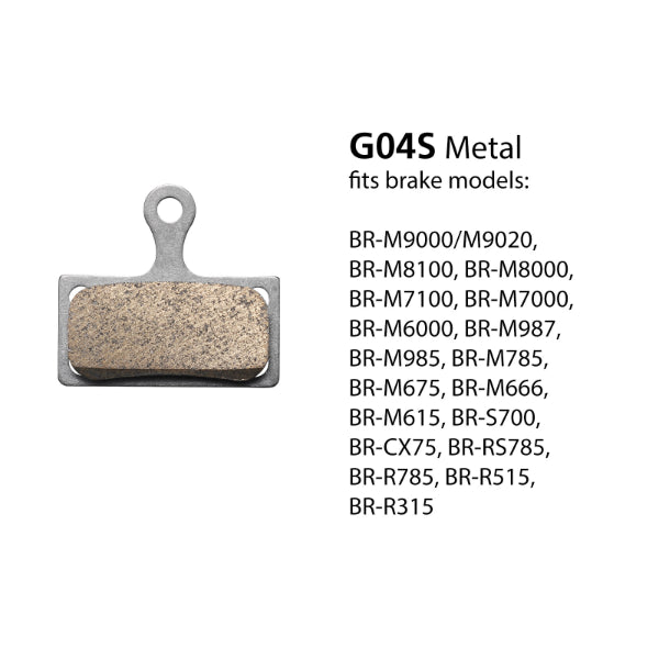 Shimano BR-M8000 Metal Pads and Springs G04S with Split Pin