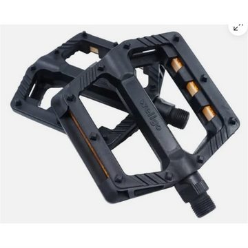 QBP Pedal Plastic MTB Platform Du Bearing 9/16 Black 116 x 100 x 28mm