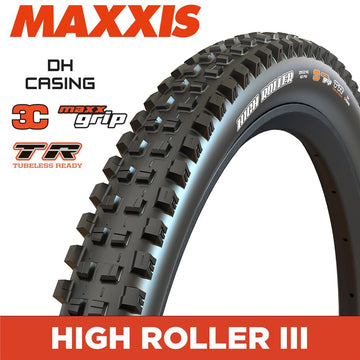 Maxxis High Roller III 27.5 x 2.40 Folding 2 x 60 TPI DH 3C MaxxGrip TR