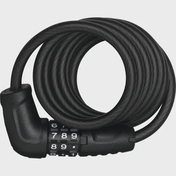 Abus Coil Star 4508C 150cm x 8mm Black no Bracket