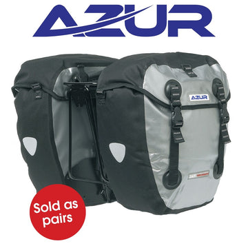 Azur Waterproof Pannier Set Black Silver