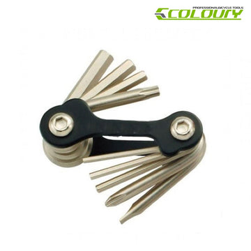 Coloury Multi Tool 9 Function Allen Keys and T25