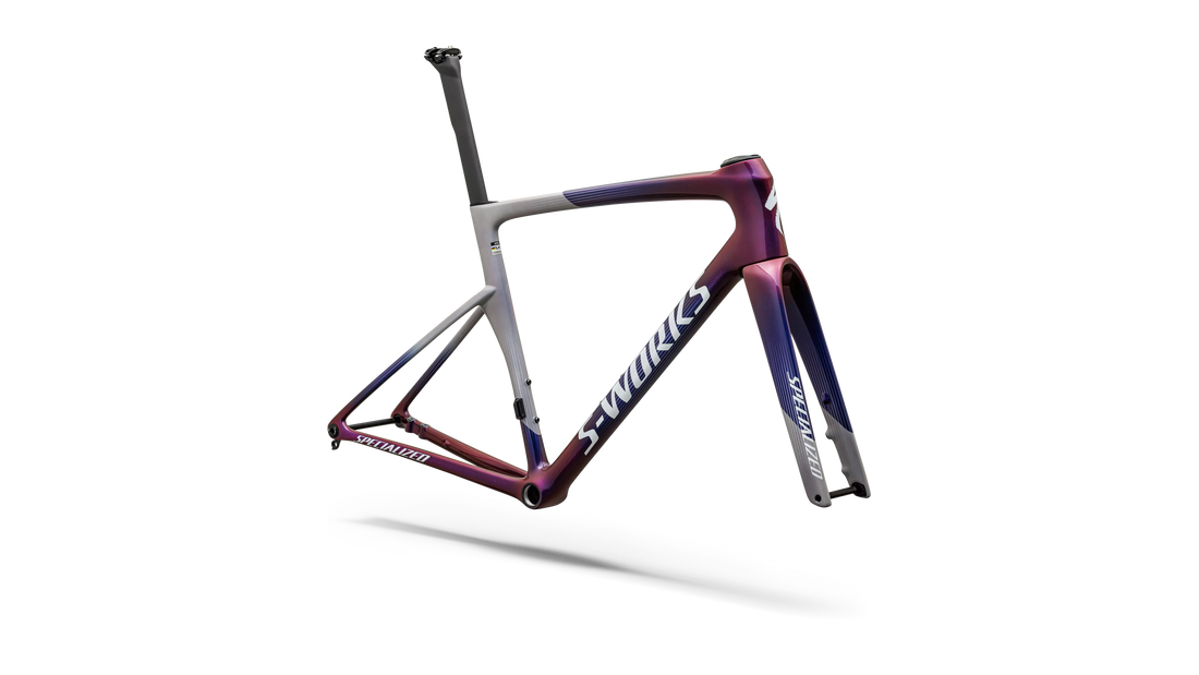 Specialized S-Works Tarmac SL9 Frameset Gloss Dove Grey / Red to Blue Pearl / White Silver Metallic