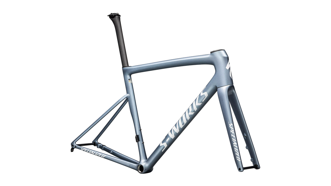 Specialized 54 S-Works Tarmac SL8 Frameset Gloss Glacial Metallic / Red Gold Pearl / White