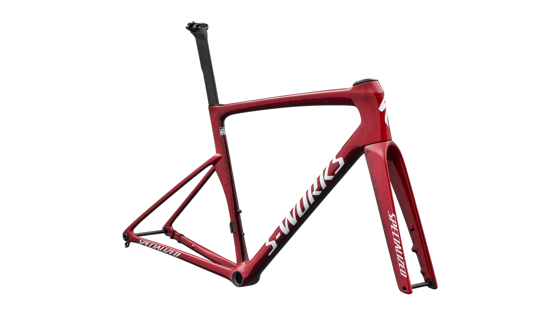Preorder now - Specialized S-Works Tarmac SL9 Frameset Gloss Vivid Red / Tarmac Black / White Silver Metallic