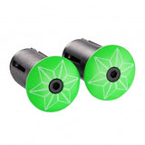 Supercaz Bar Tape - Suave Glow in the Dark with Green Plugs
